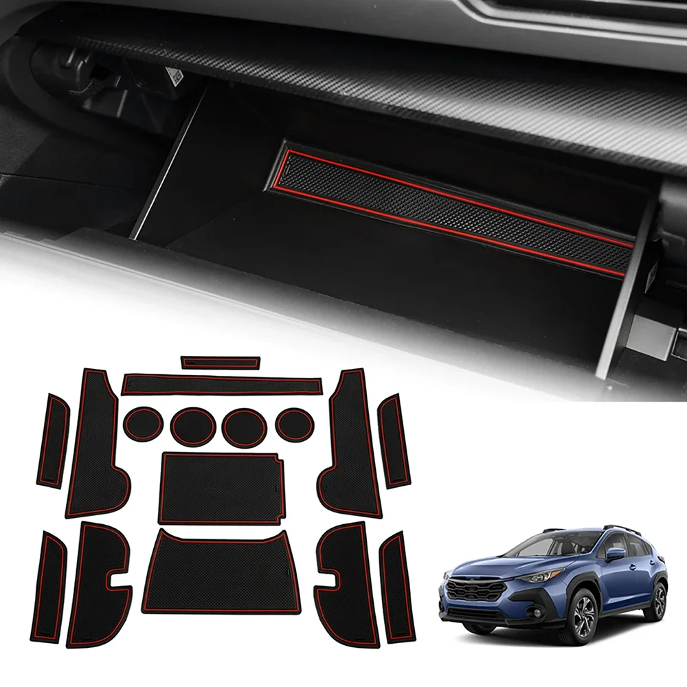 1set For 2024 Subaru Crosstrek Non-Slip Mat Non-Slip Mat For Water Cup Of Door Slot Shelf