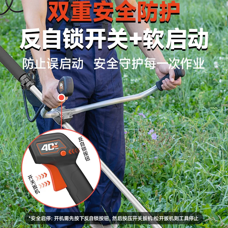 

2026 Knapsack Lithium Battery Lawn Mower 430 Multi-function Irrigation Cutting and Wasteland Mowing Artifact Electric Brushless