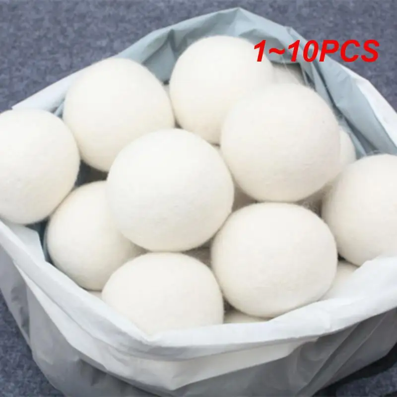 1~10PCS Reusable Wool Dryer Balls Softener Laundry Home Washing 5/7cm Fleece Dryer Balls Kit Useful Washing Machine Accessories