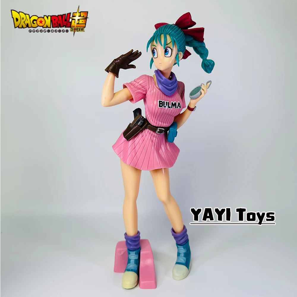 25cm Anime Dragon Ball Z  Bulma Anime Figure  PVC Action Figure Cute Statue Model Figurine Collectible Dolls Toy Gifts