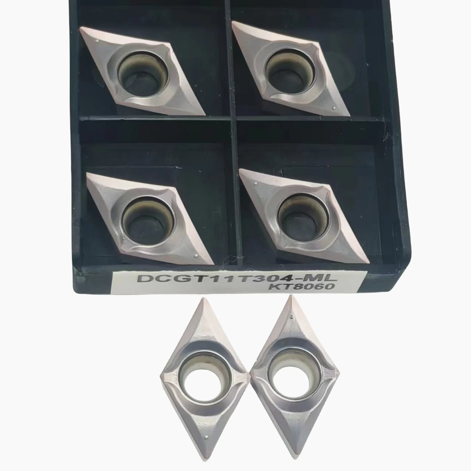 เครื่องมือตัด10ชิ้น DCGT11T302 DCGT11T304 DCGT11T301มล. ตัวแทรก KT8060คาร์ไบด์ mesin bubut CNC เครื่องมือกลึงสำหรับสแตนเลส