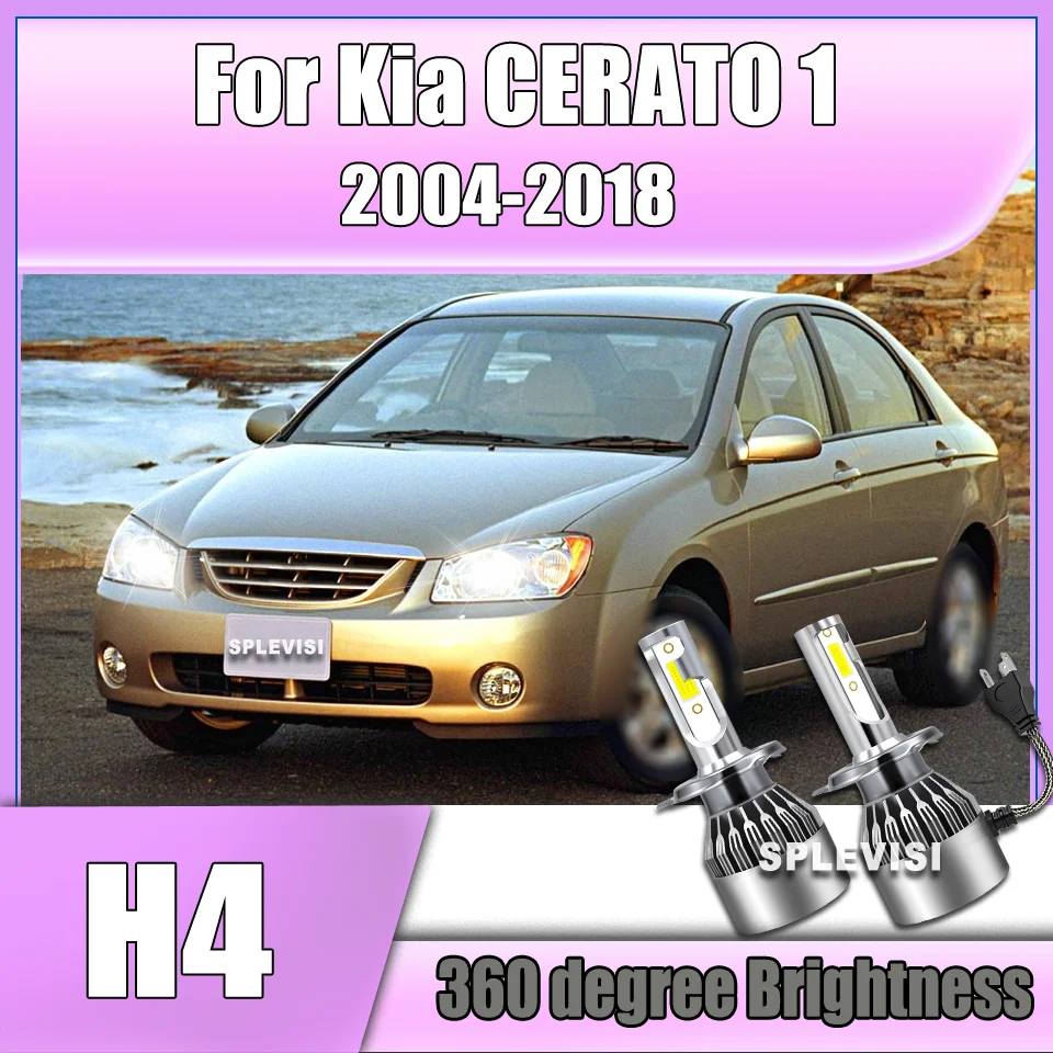 

2x High Power Led Headlight Lamp Bulbs H4 HiLo Beam For Kia CERATO 1 2004 2005 2006 2007 2008 2009 2010 2011 2012 2013 2014-2018