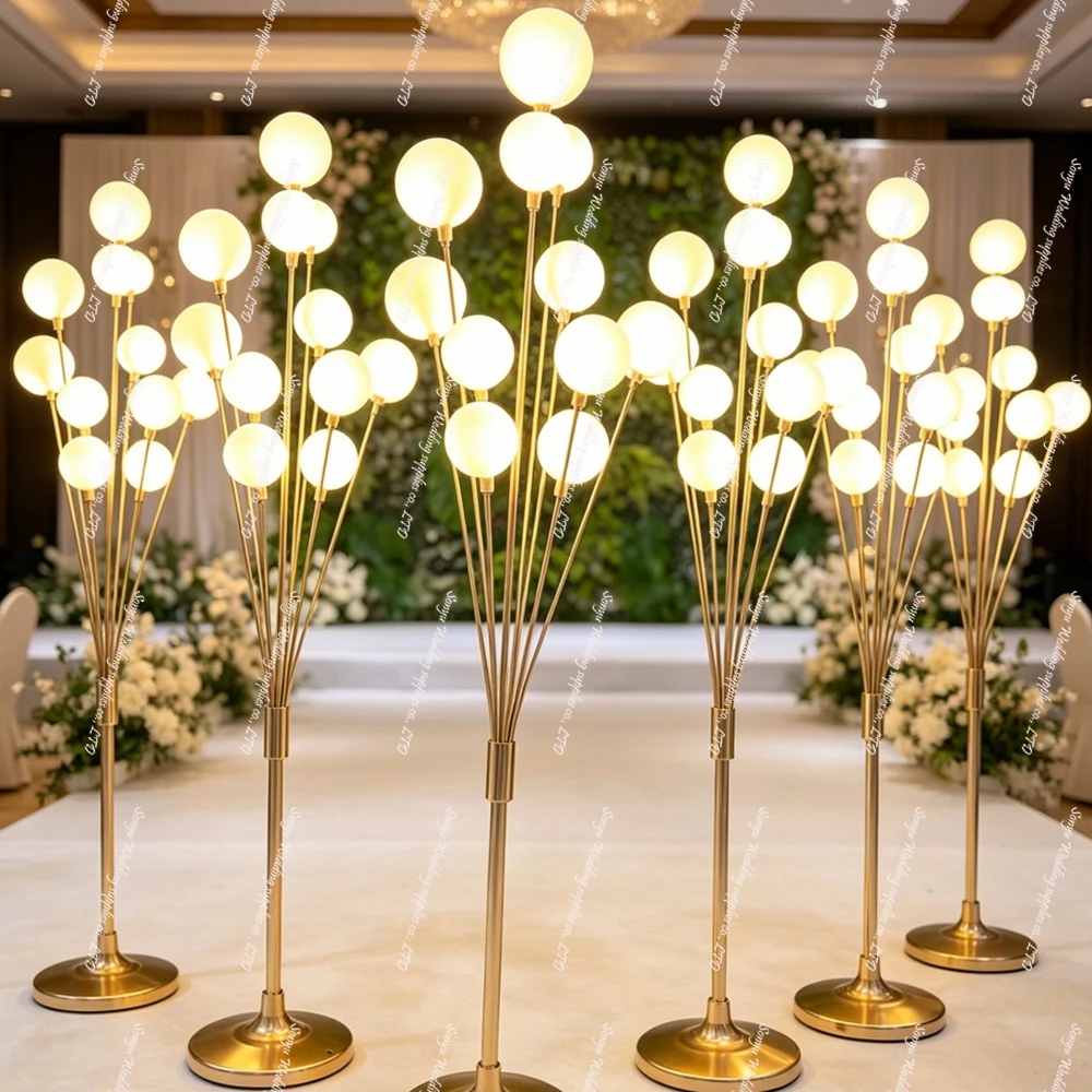 10pcs 8 head Wedding Decorations Gold Metal Wedding Table Centerpieces for Flower Stand Flower Base