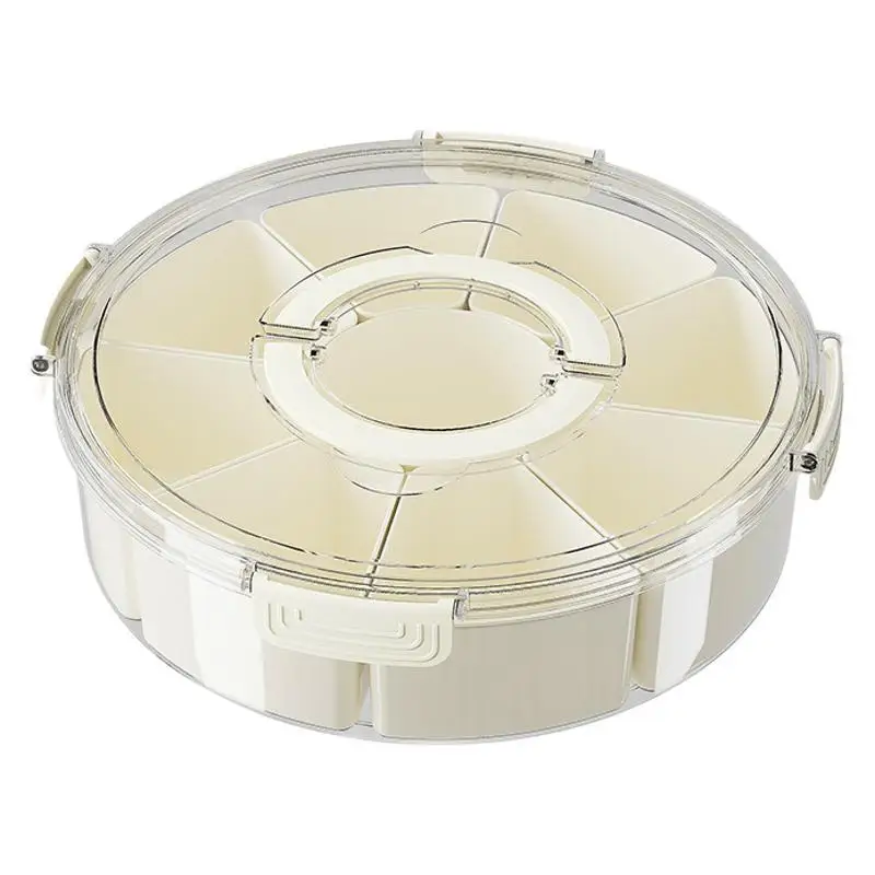 

rotatable kitchen sealing spices, transparent storage box, dried fruit snack tray, refrigerator fresh-keeping box