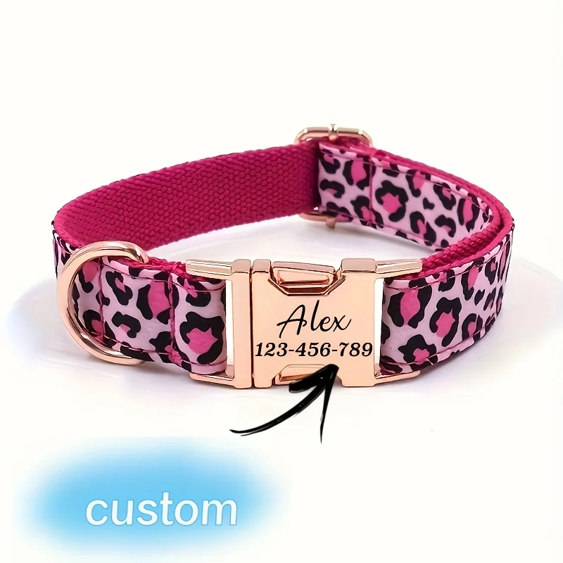 

1 шт. индивидуальные персонализированные и модные ошейники для домашних животных, ошейники для собак с защитой от потери