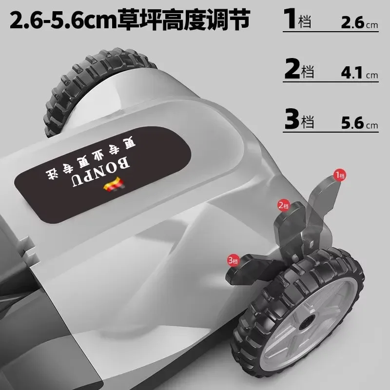 Cordless Electric Lawn Mower for Small Gardens Lightweight High-Torque Lithium-Ion Powered Push Mower with Adjustable Cutting
