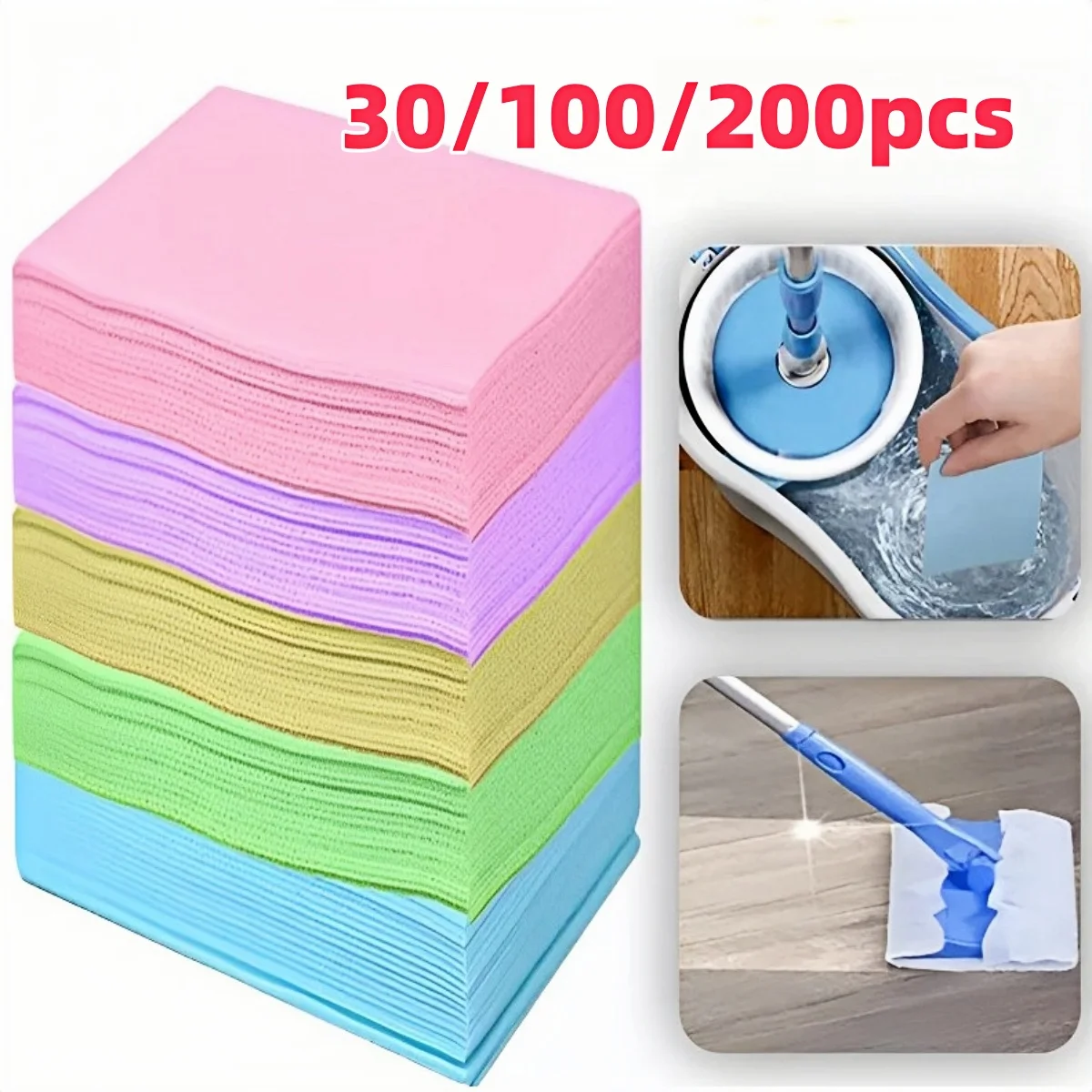 Limpiador de suelos concentrado para azulejos, superficies de baño y coche de madera, potentes hojas de limpieza de suelo para el hogar, 30-200 Uds.