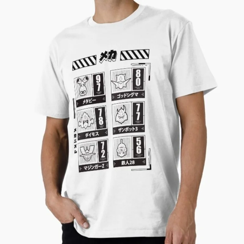 

Metabee, mazinger z, Zambot 80s Classic Cyber Mecha Manga Graphic clothes 0422 Anime Robot t shirt Short sleeve All size tops