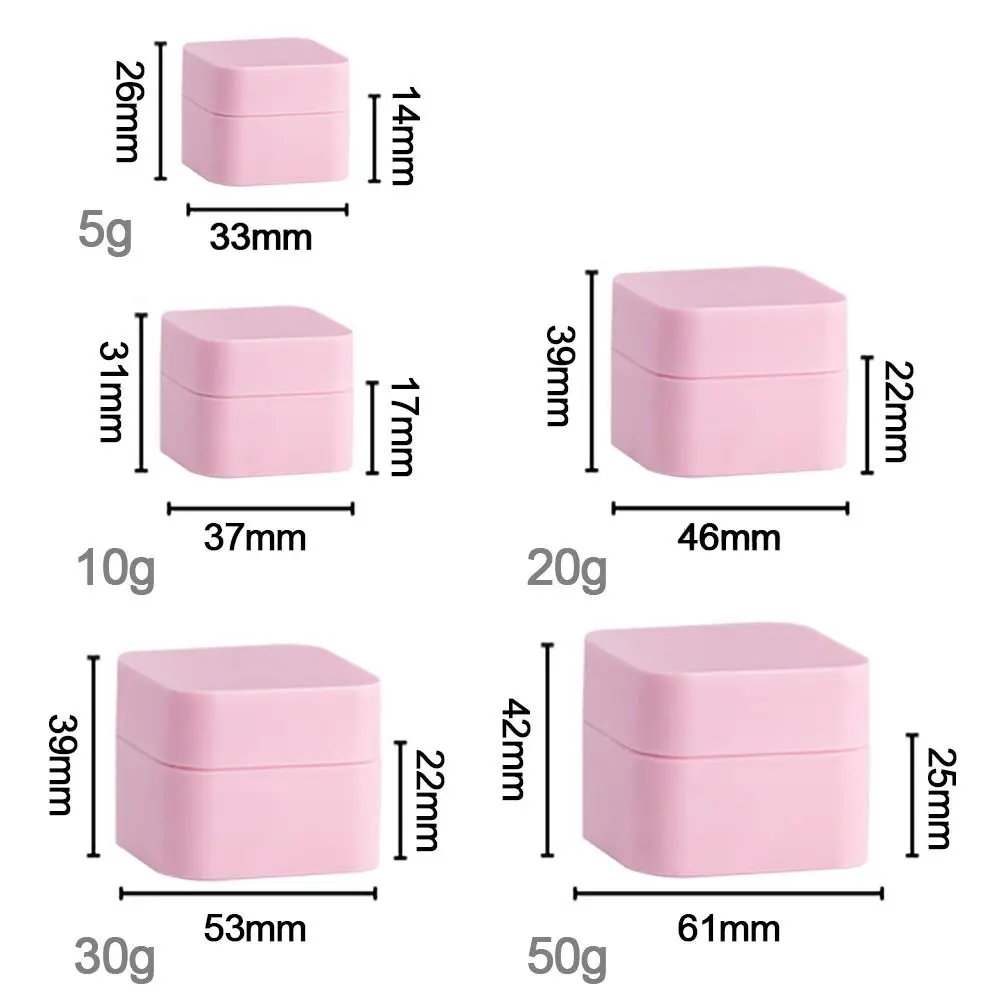 جرة مكياج بلاستيكية لزجاجة السفر، برطمان كريم متعدد الألوان، صندوق بلاستيكي لمستحضرات التجميل، كريم الوجه