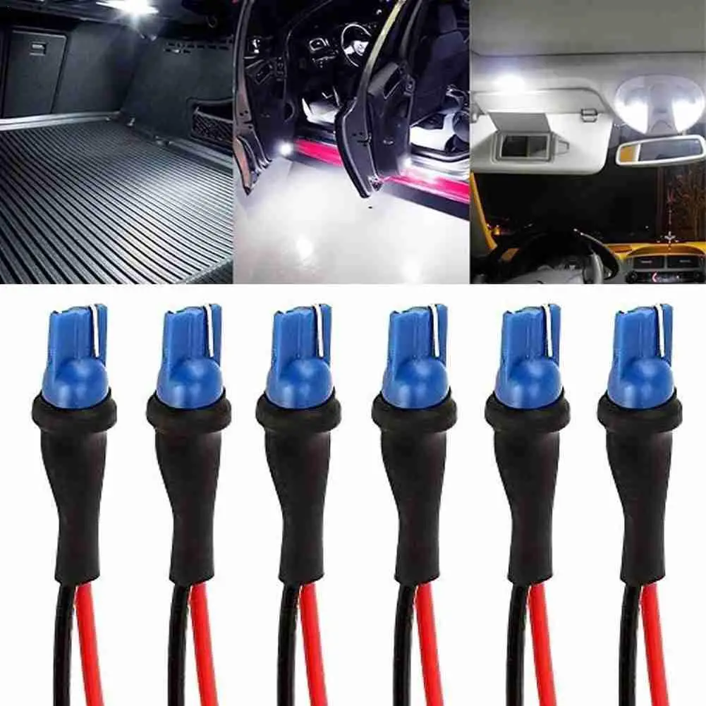 

2/6Pc Car T10 Socket Holders Base T10 W5w Car Headlight Assembly Male Socket Plug Adapter Extended Wire Connector R30 Lamp Cable