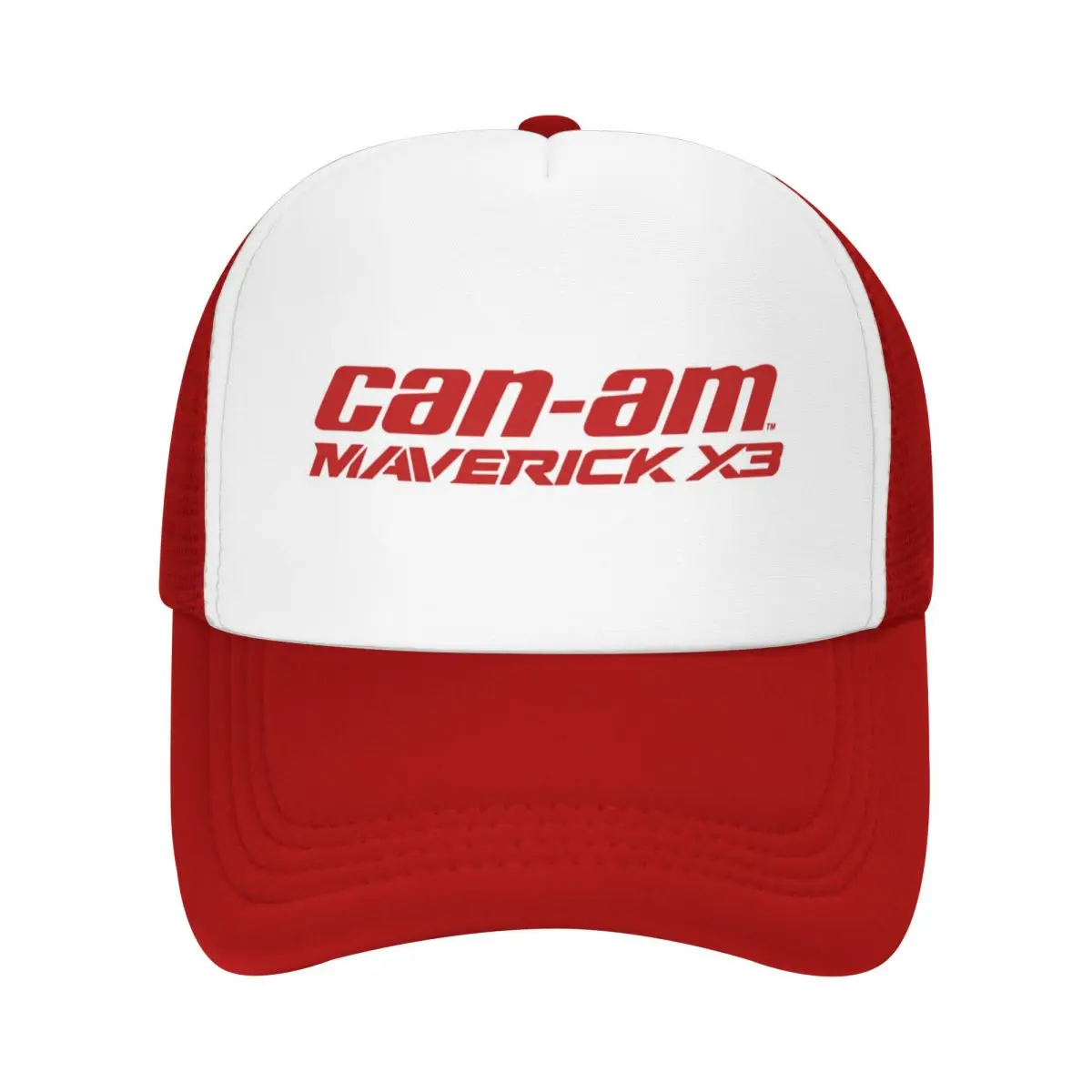 Men Women Can I Am Off-Road Or On-Road Trucker Cap Outdoor Mesh Baseball Cap Polyester BRP ATV Maverick X3 Hat Adjustable Summer