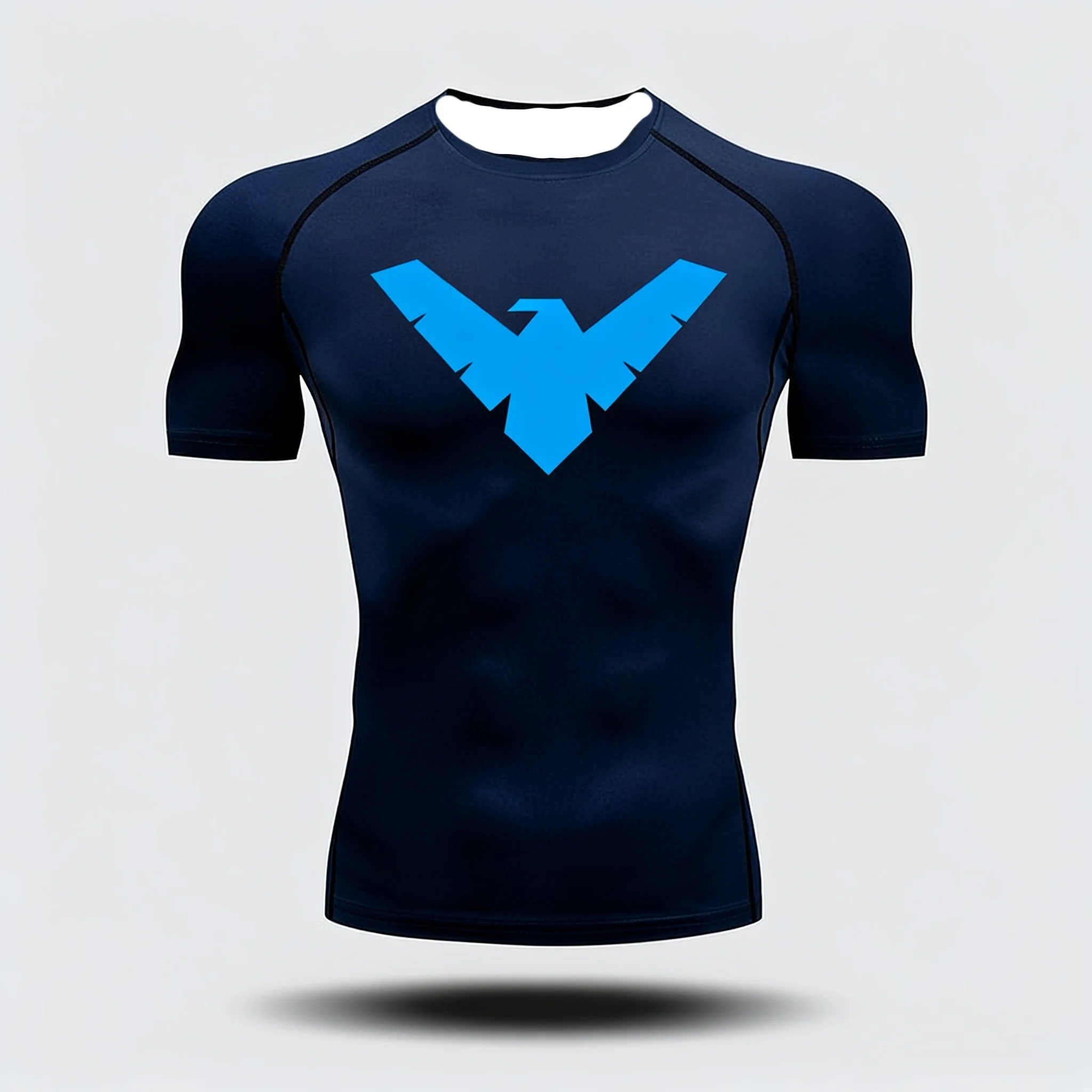 New Nightwing Shirt Gym Workout T-shirt Sports Running Fitness Superhero Base Layer Tops FamilyMatching 2026/27