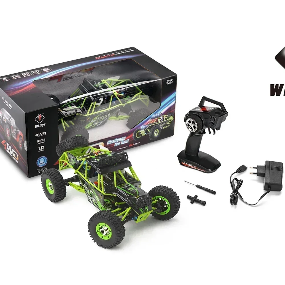 Wltoys 12428 1/12 RC Car 2.4G 4WD Electric Brushed Racing Crawler RTR 50km/h High Speed RC Off-road Car Remote Control Car Toys