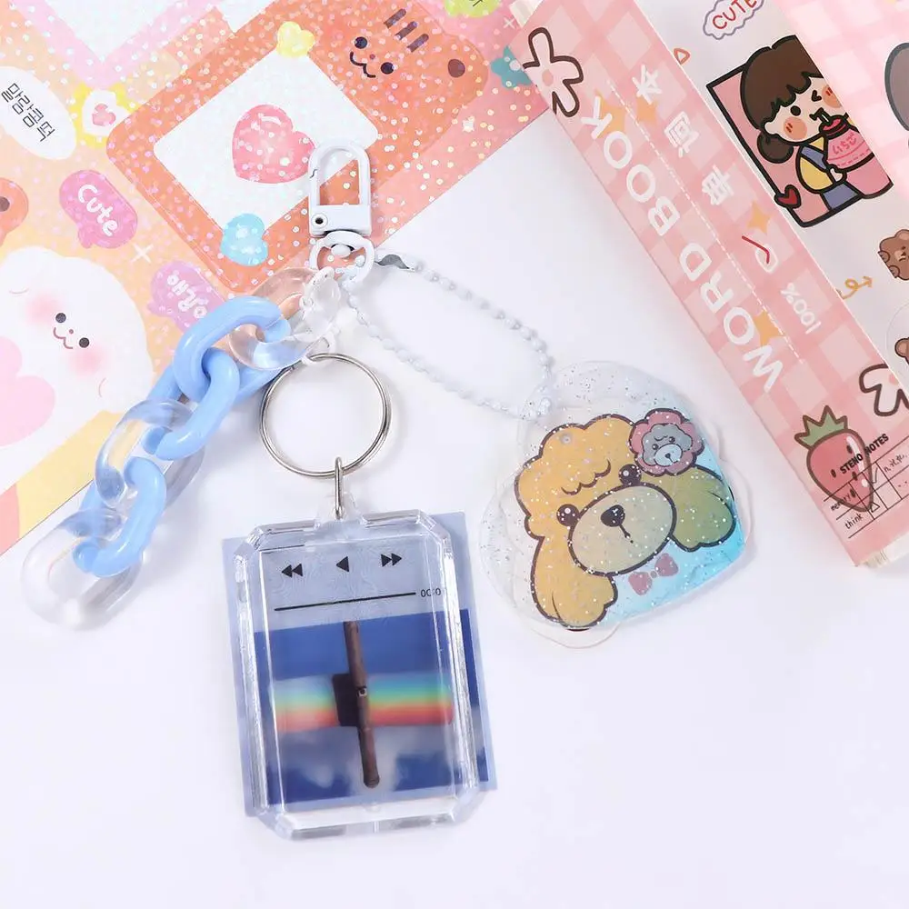 Stationery Photo Protector Transparent Album Collect Student Card Case ID Holder Pendant Keychain Card Sleeves Photocard Holder