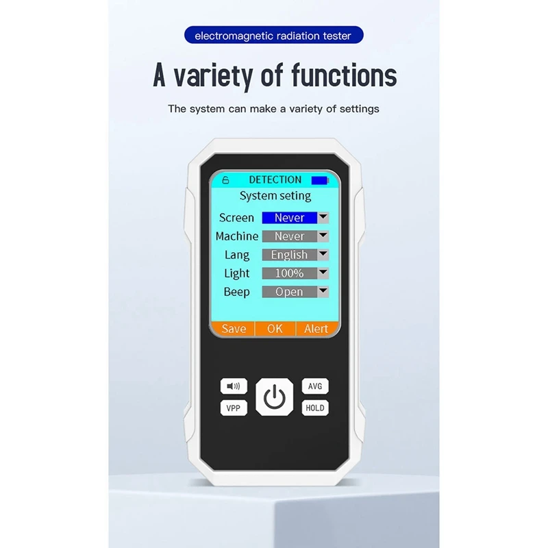 Digital Electromagnetic Radiation Detector Electric Field Magnetic-Field Intensity Tester EMF Meter VT-ER2