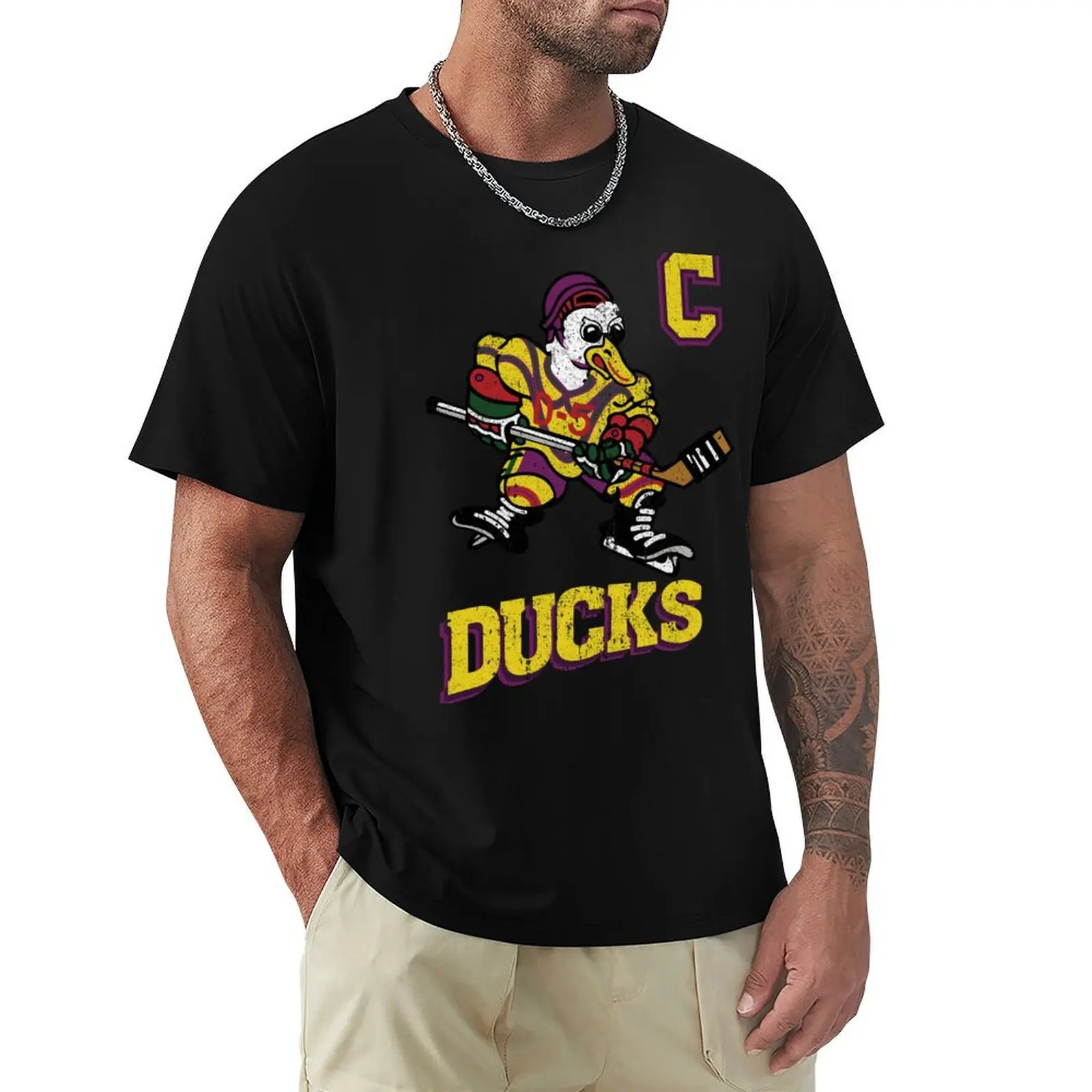 

Ducks Captain Jersey T-Shirt summer clothes anime figures summer 2025 tops t shirts for men cotton