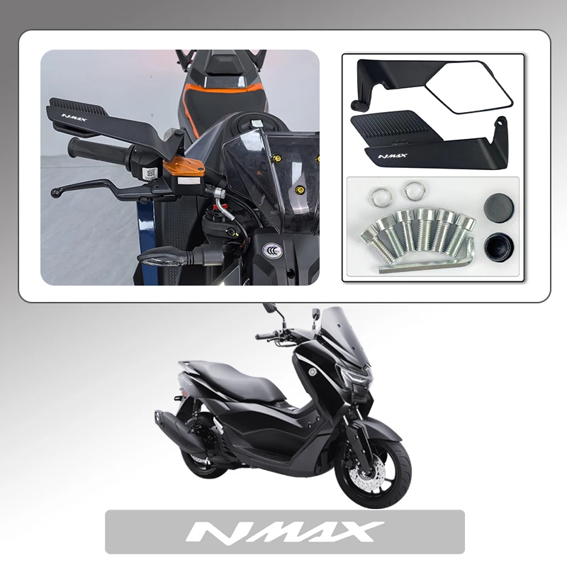 Pair Motorcycle Side Mirror Anti‑Glare Rearview Mirror Universal For TMAX500 TMAX530 TMAX560 Tech MAX NMAX NMAX125 NMAX155 MBK