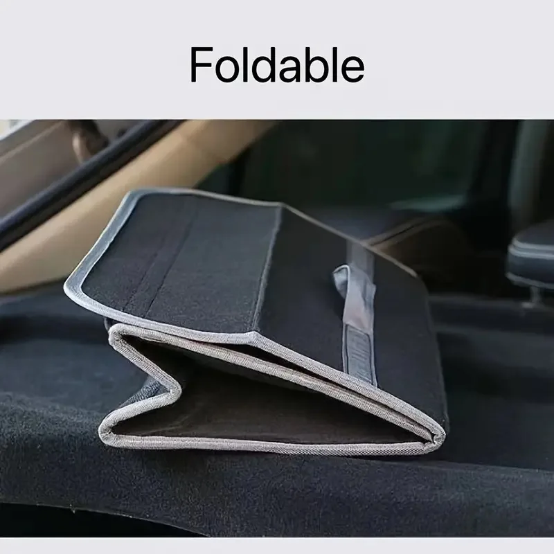 Soft Felt Anti-Slip Car Trunk Storage Box, Foldable Wear-Resistant Auto Tool Organizer, Large Size Multifunctional Vehicle