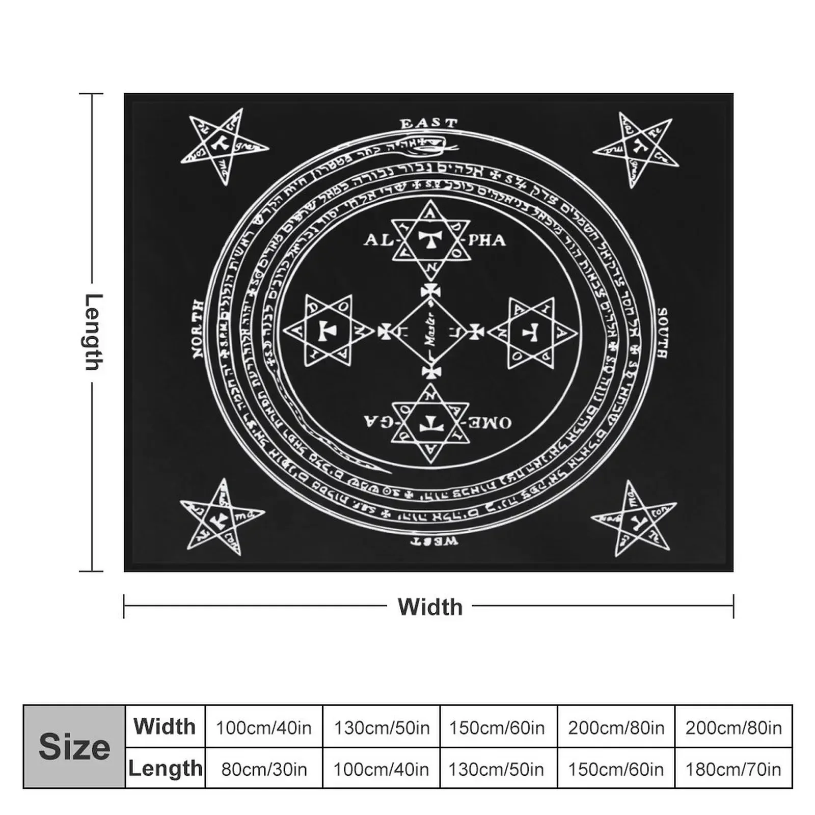 SUMMONING CIRCLE - WHITE / BLACK Throw Blanket valentine gift ideas cosplay anime Hairys Blankets