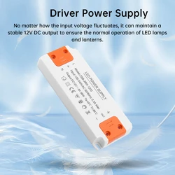 DC 12V LED Driver Thin Constant Voltage Drive Power Input Voltage AC185-260V 12W/18W/24W/36W Ultra-thin Design Saves Space
