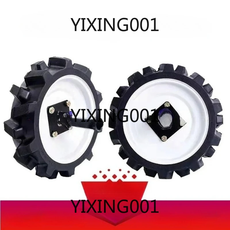 Heavy-Duty 400-8 Solid Tire Spare Wheel Accessory for Micro Tiller Earth Plow - Durable Replacement Part