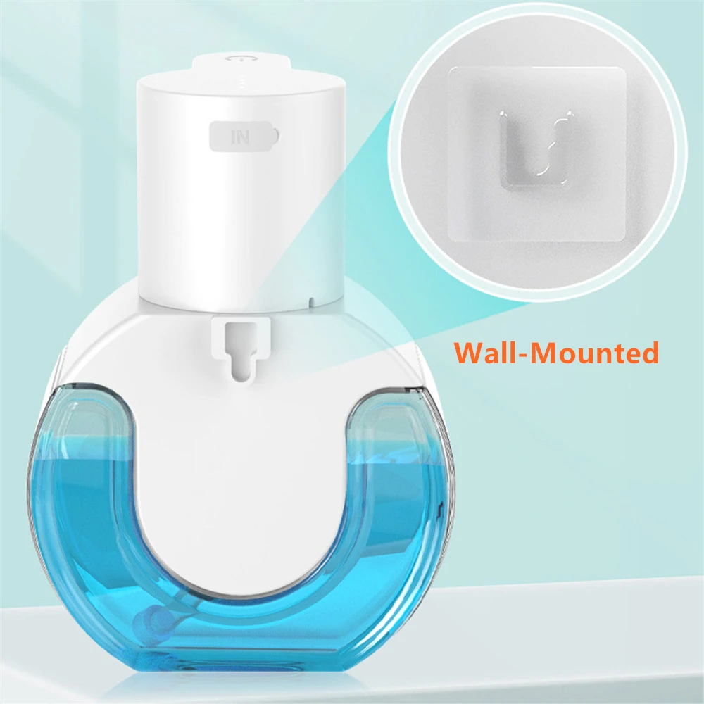 4 Gears Automatic Foam Dispenser Wall Mounted Infrared Sensor Soap Dispenser for Bathroom Touchless Hand Sanitizer Bottle 420ML