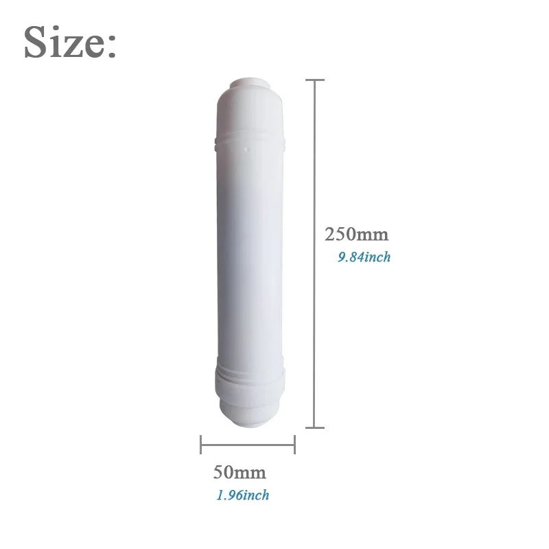 10 Inch Fitting Water Purifier Inline Coconut Carbon Post Water Filter 5 Micron Carbon Filter For Reverse Osmosis