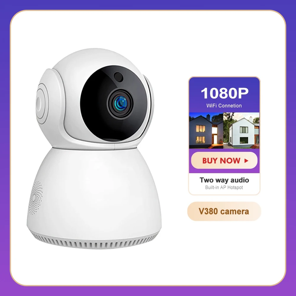 smart wireless cctv video surveillance camera ip wifi rede ir visao noturna ptz home security v380 2mp 01