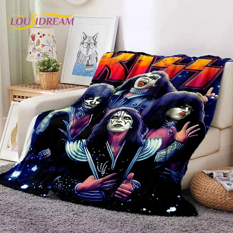 Picture 5: Kiss Rock Heavy Metal Band Gene Paul Soft Flannel Blankets,Throw Blanket Comfortable Blanket for Picnic Beds Sofa Home Bedroom
