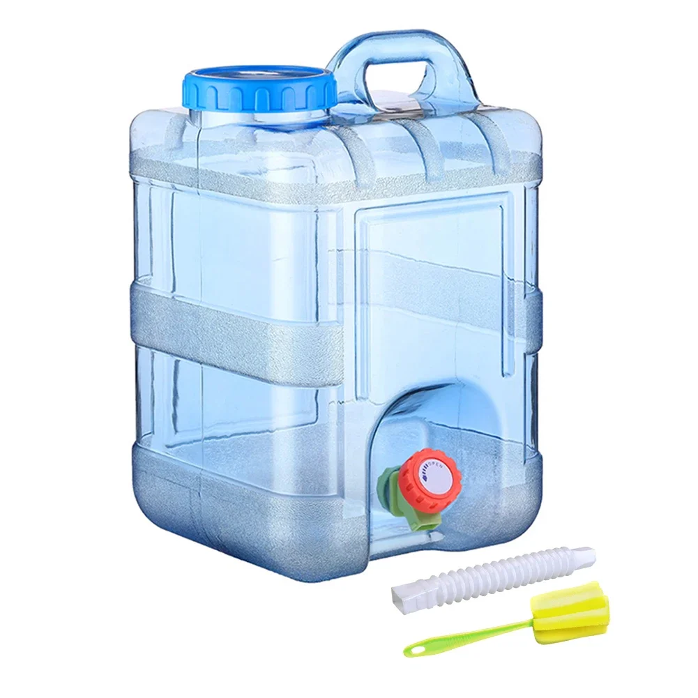 5/10/15L Car Portable Water Bucket Equipment Water Bucket Pure Water Storage Tank Container With Faucet For Driving Accessories