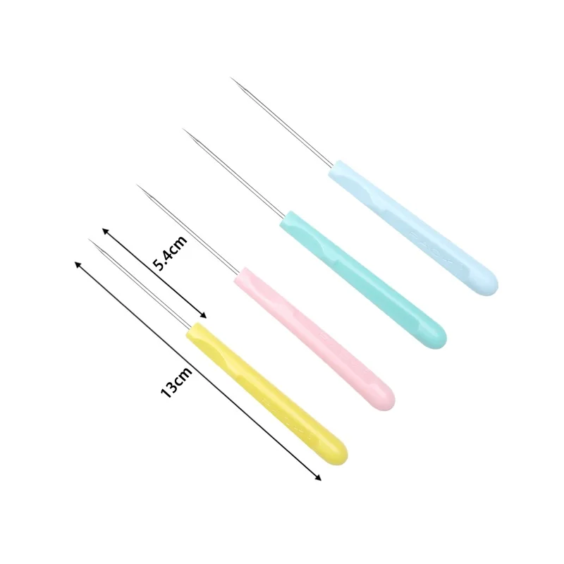 4pcs/set Mixed Colors Die Pick Paper Piercing Tool Plastic Handle Die Pick for DIY Paper Rolling Curling Quilling Needle Pen