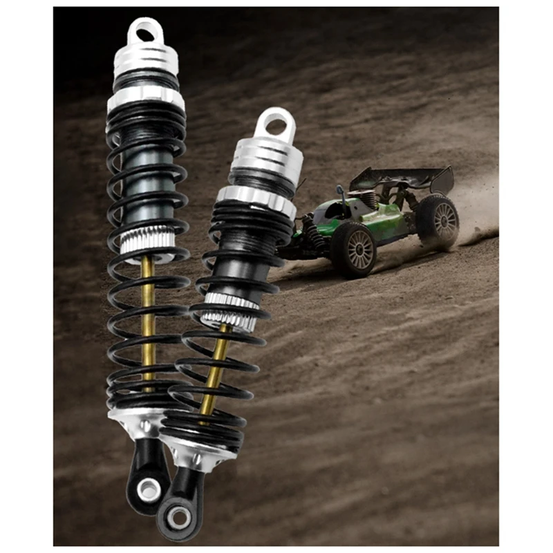 1/10 Climbing Car RC Shock Absorber With Four Spare Springs, Hole Distance 88Mm, Suitable For TRX4 SCX10 D90 Slas Replacement