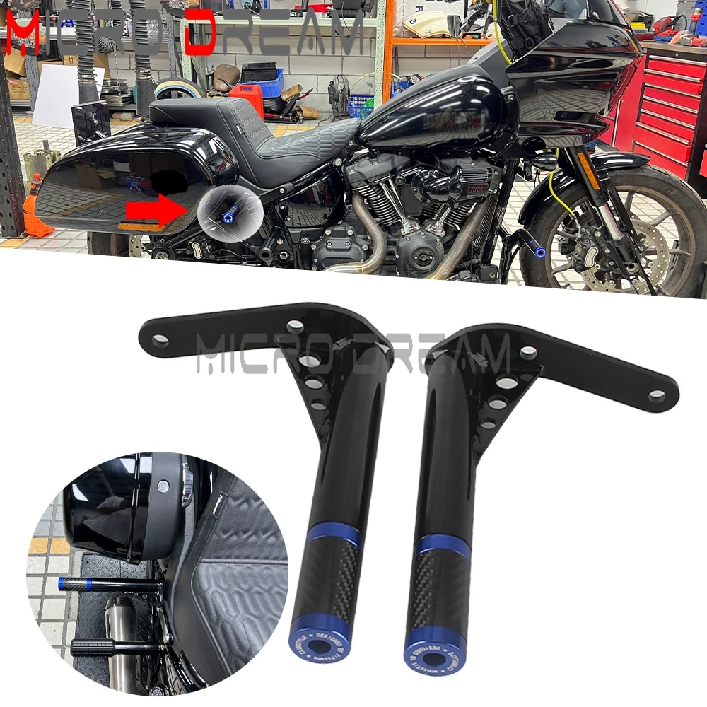 FXLRST Motorcycle Rear Saddlebag Guard Bracket Crash Bar Protector For Harley Softail Low Rider ST 117 FXLRST 2022 2023 2024-25