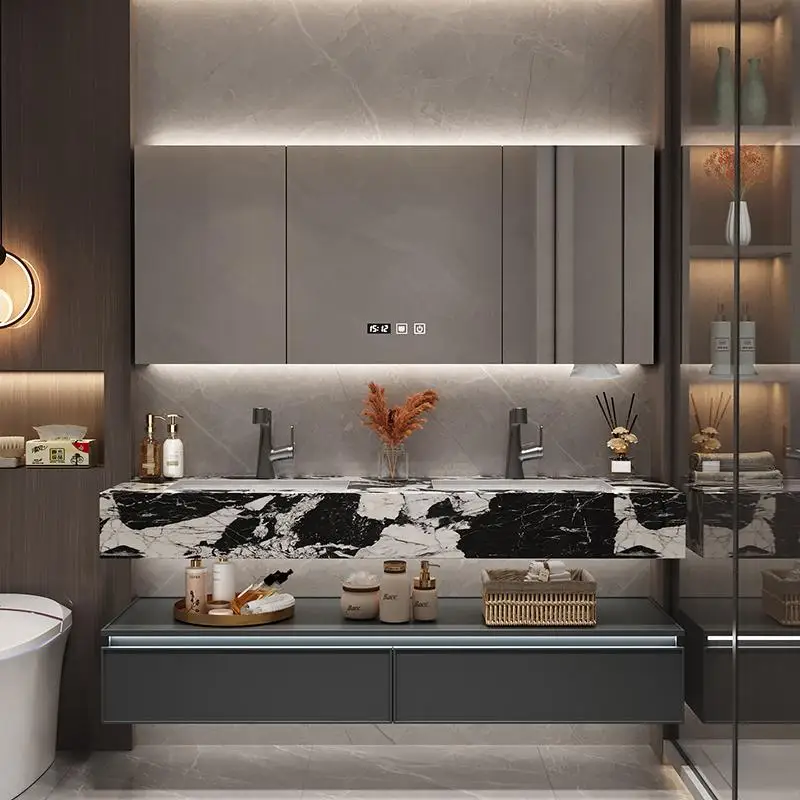 أدراج للعناية بالبشرة، ديكورات خزانة الحمام، نبات فوق أقسام، خزانة الحمام، تخزين العطور، أثاث Gabinete العصري #3