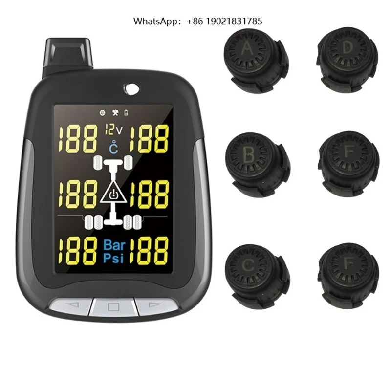 SPY 130Psi 6 External Sensors Trailer Tire Pressure Truck