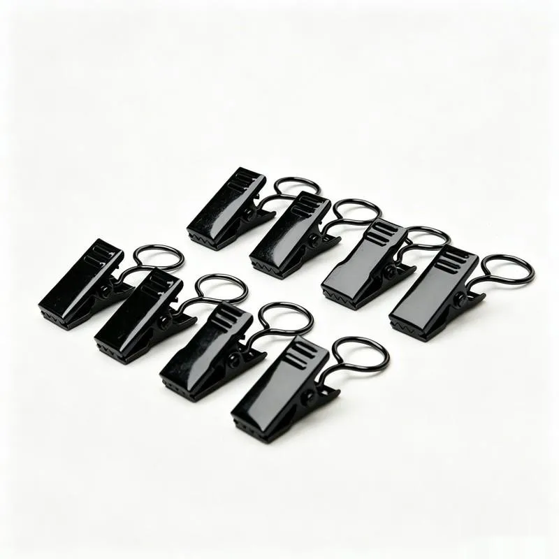 7 pcs Silver Loop Drapery Pins, Silver Closed Loop Design, Bedroom Window Drapery Photo Postcard Hanging, Firm Non-Slip Hold