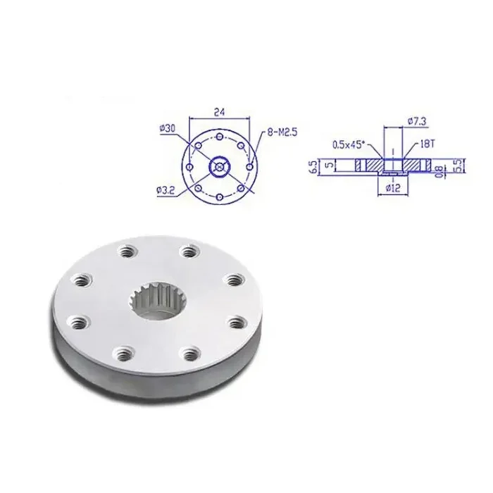 20PCS CNC Aluminium U Mount Bracket For Rocker Disc Arm 18T 60KG 80KG 150KG 160KG DS5160 DS5180 RC Car Robot Servo Horn Servo U