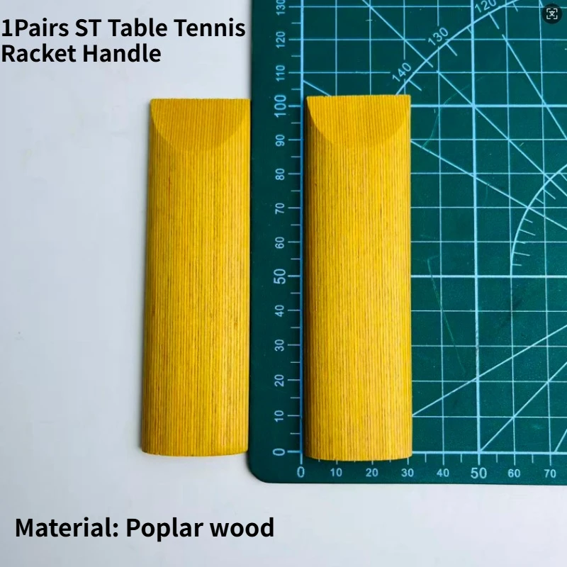 DIY Table Tennis Racket Handle ST/FL Poplar&Ayous Wood Ping Pong Paddle Grip Sweat-Resistant Durable Replacement Parts for Blade