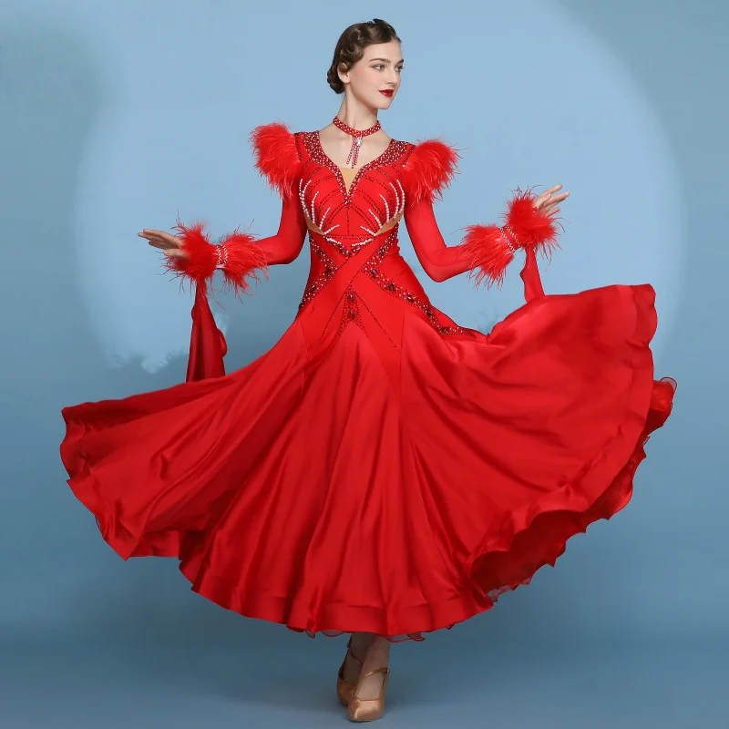 ODBD1311 Hot Sale High Quality Performance Wear Women Ballroom Competition Dress