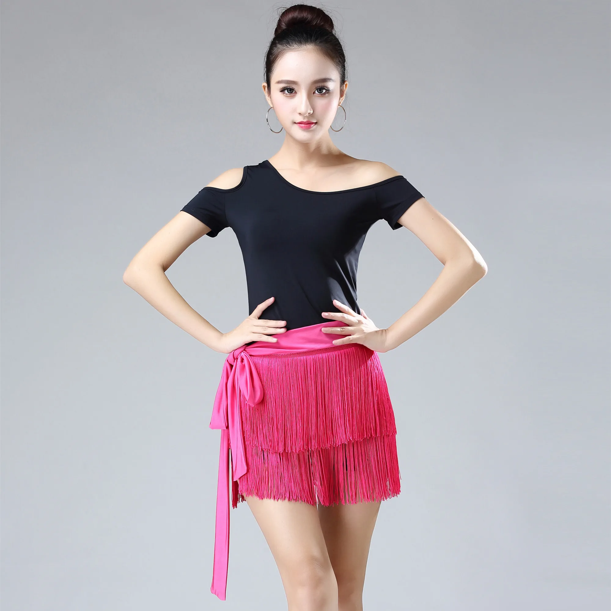 Promotional New Style Tassels Adult CHILDREN 'S Skirt Latin Dance Clothing Women 's Hip Scarf 