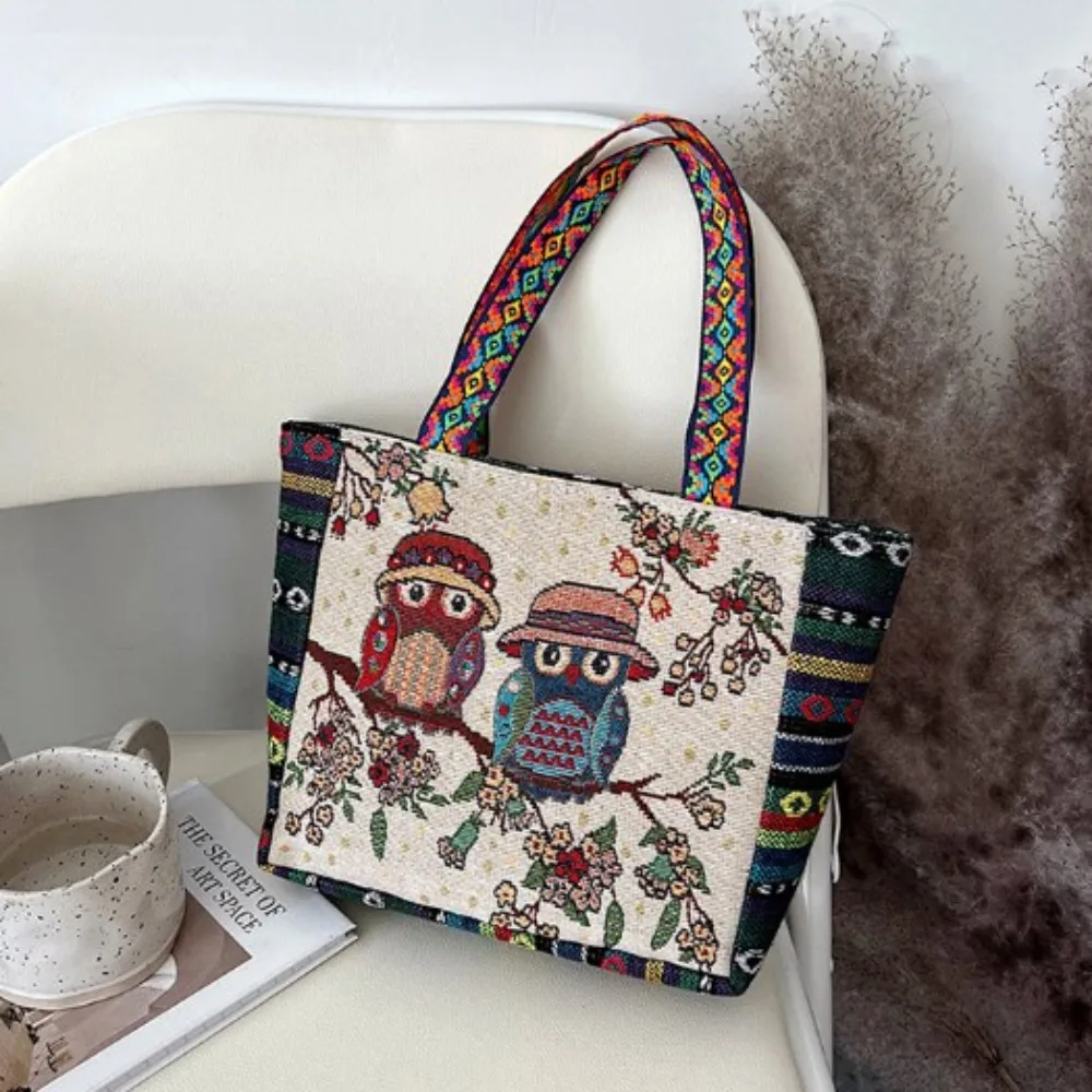 European and American Retro Handbags Handmade Embroidery Bag Traditional Tote Canvas Bags Practical for Travel Dating Party Home