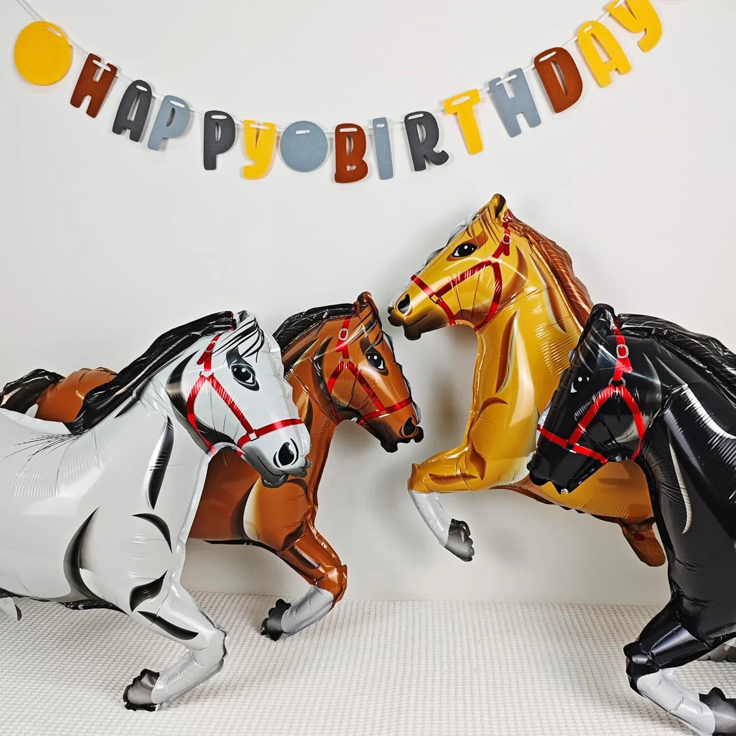 4/5/8pcs Animal Horse-Shape Foil Balloon Birthday Farm Theme Party Decoration Baby Shower Western Cowboy Party Air Globos Supply
