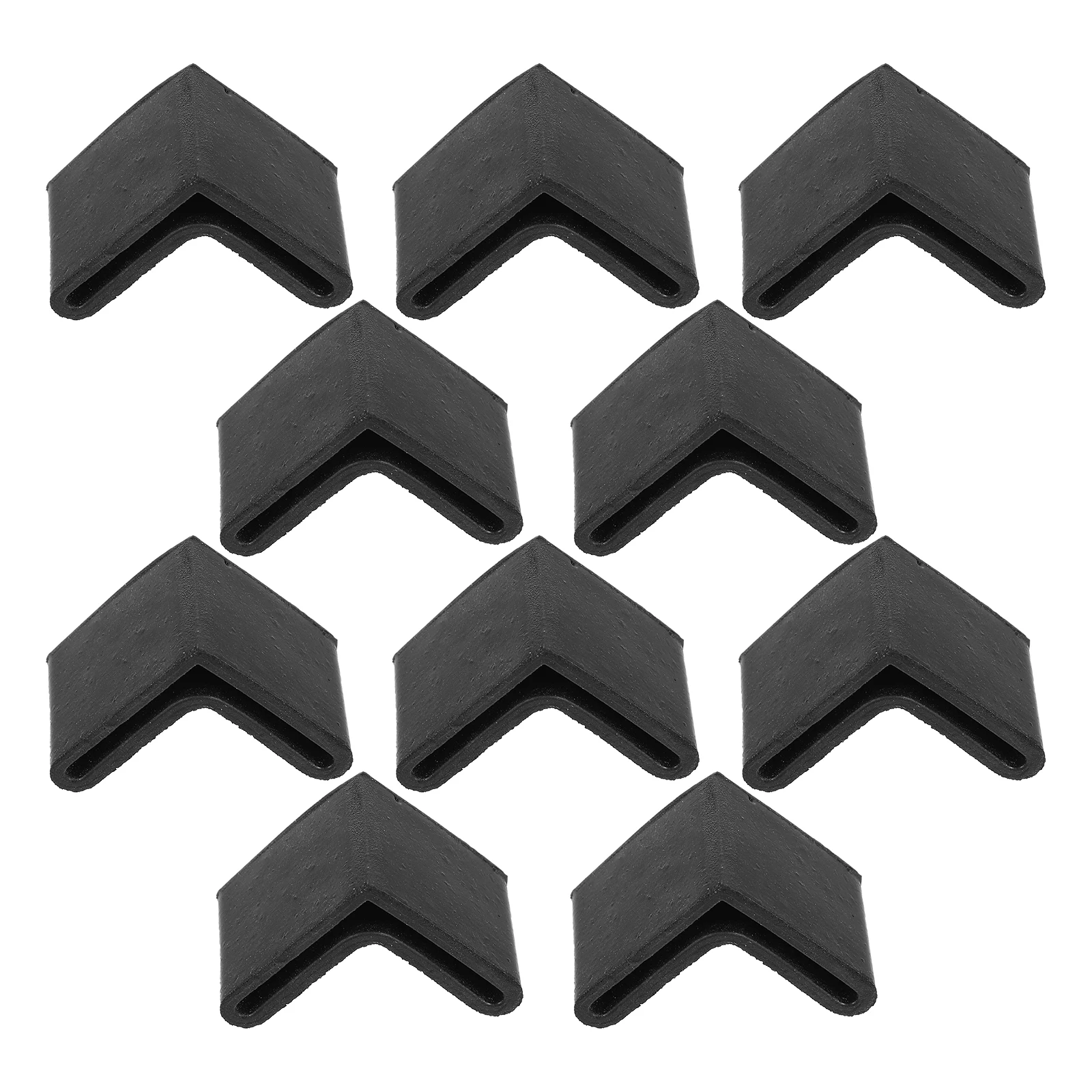 

10pcs Rubber Angle Iron Foot Pads L-Shape Furniture Leg Caps Floor Protector Noise Reducing For Home Office Factory Use