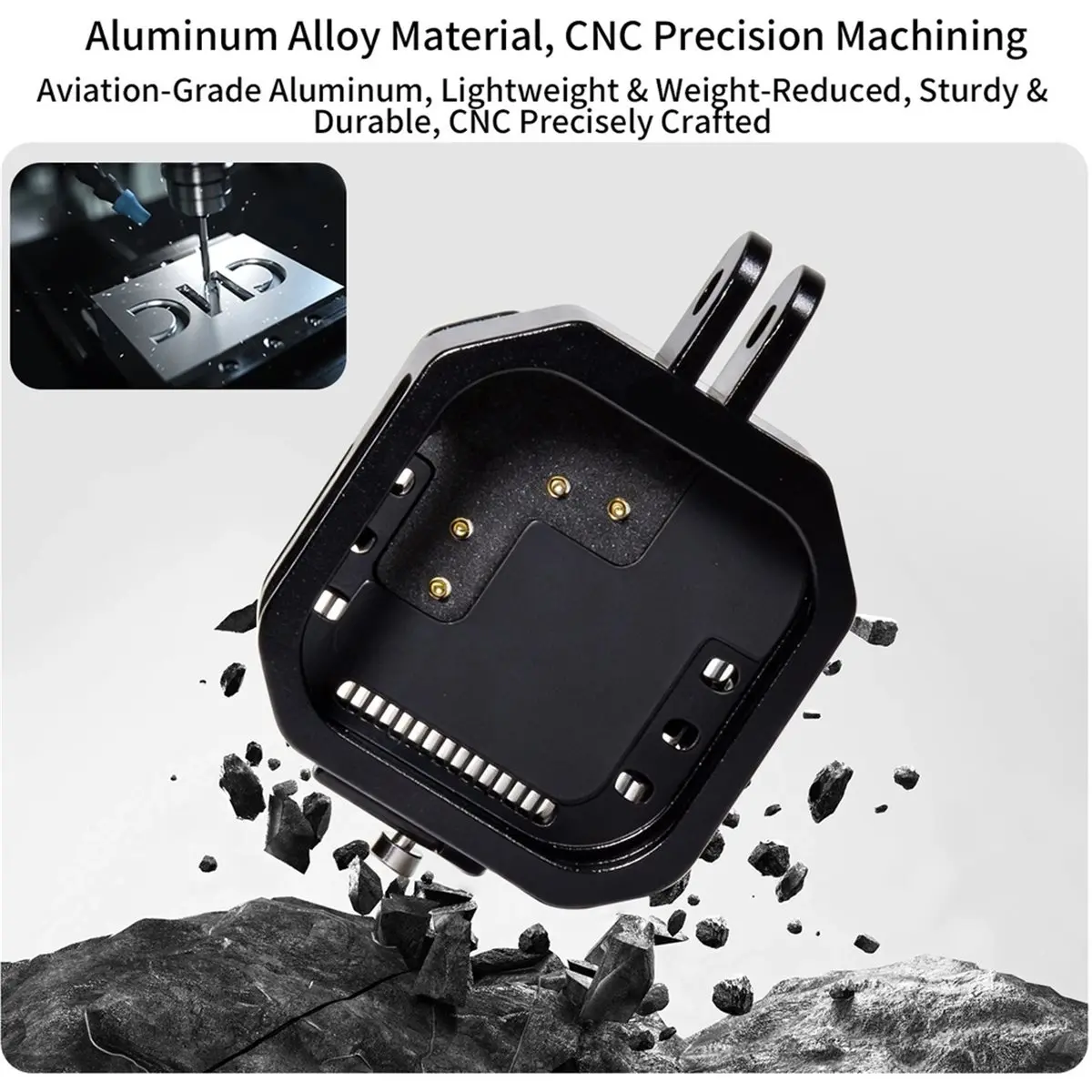 For GO Ultra Action Camera Vlogging Cage Magnetic Charging Heat Dissipation