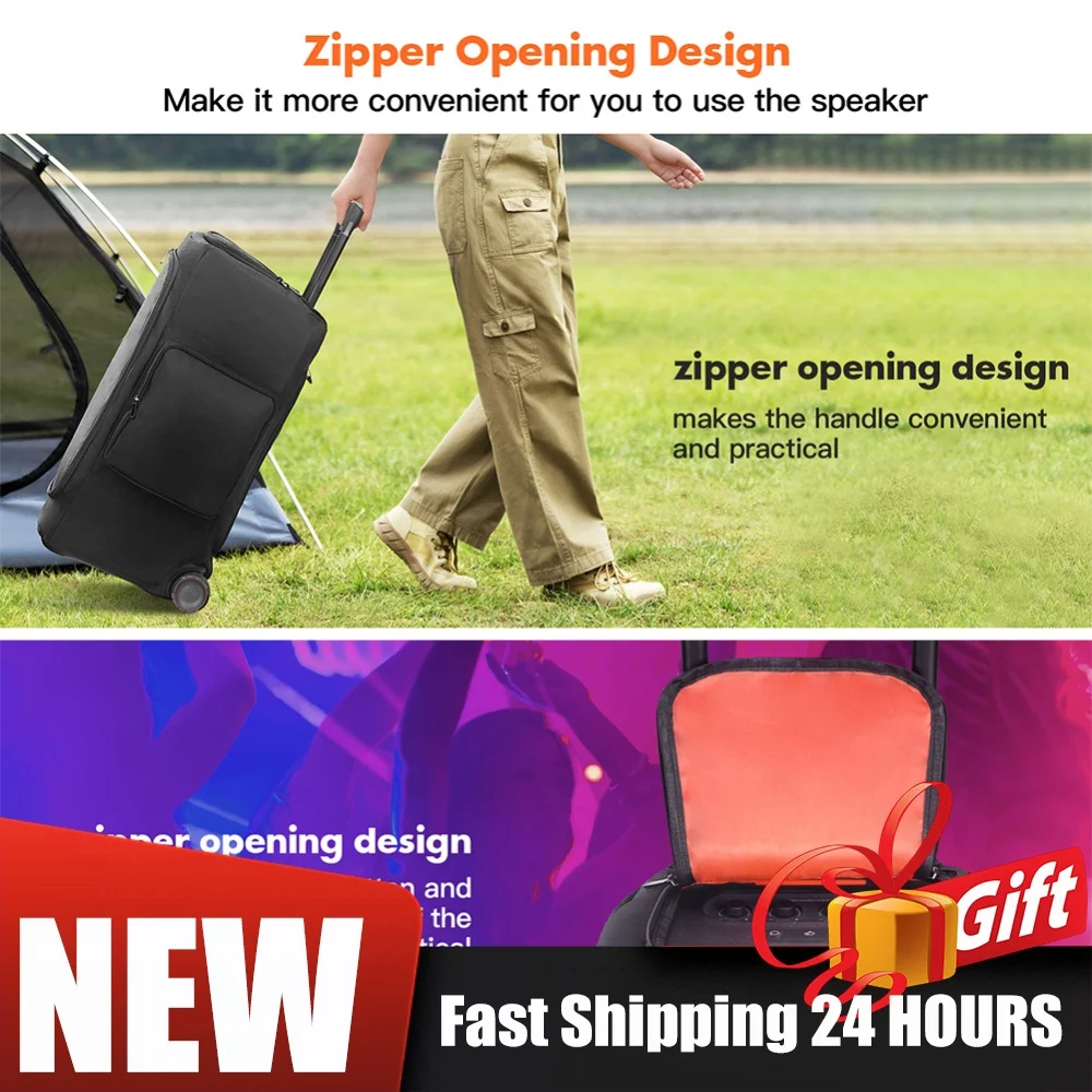 Portable Speaker Dust Case with Mic Pocket Padded Speaker Protective Cover Waterproof Speaker Carry Bag for PARTYBOX 310/320
