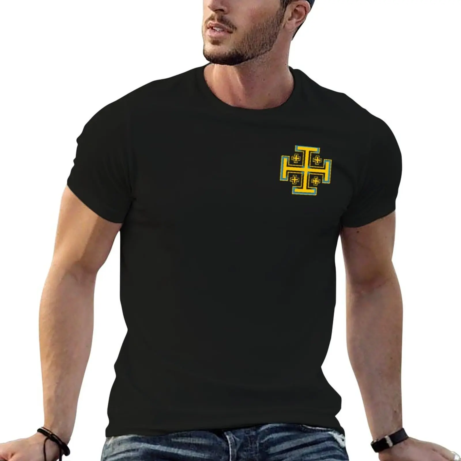 Jerusalem Medieval Crusader Cross T-Shirt Quick Dry Outdoor Sports T-Shirt