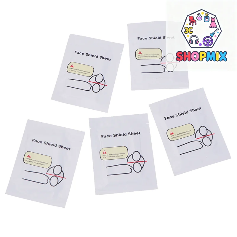 

5 шт. портативные одноразовые маски для оказания первой помощи, дыхательная маска, медицинский реаніматор для СЛР, спасательный рот, дыхание, односторонний клапан, инструменты