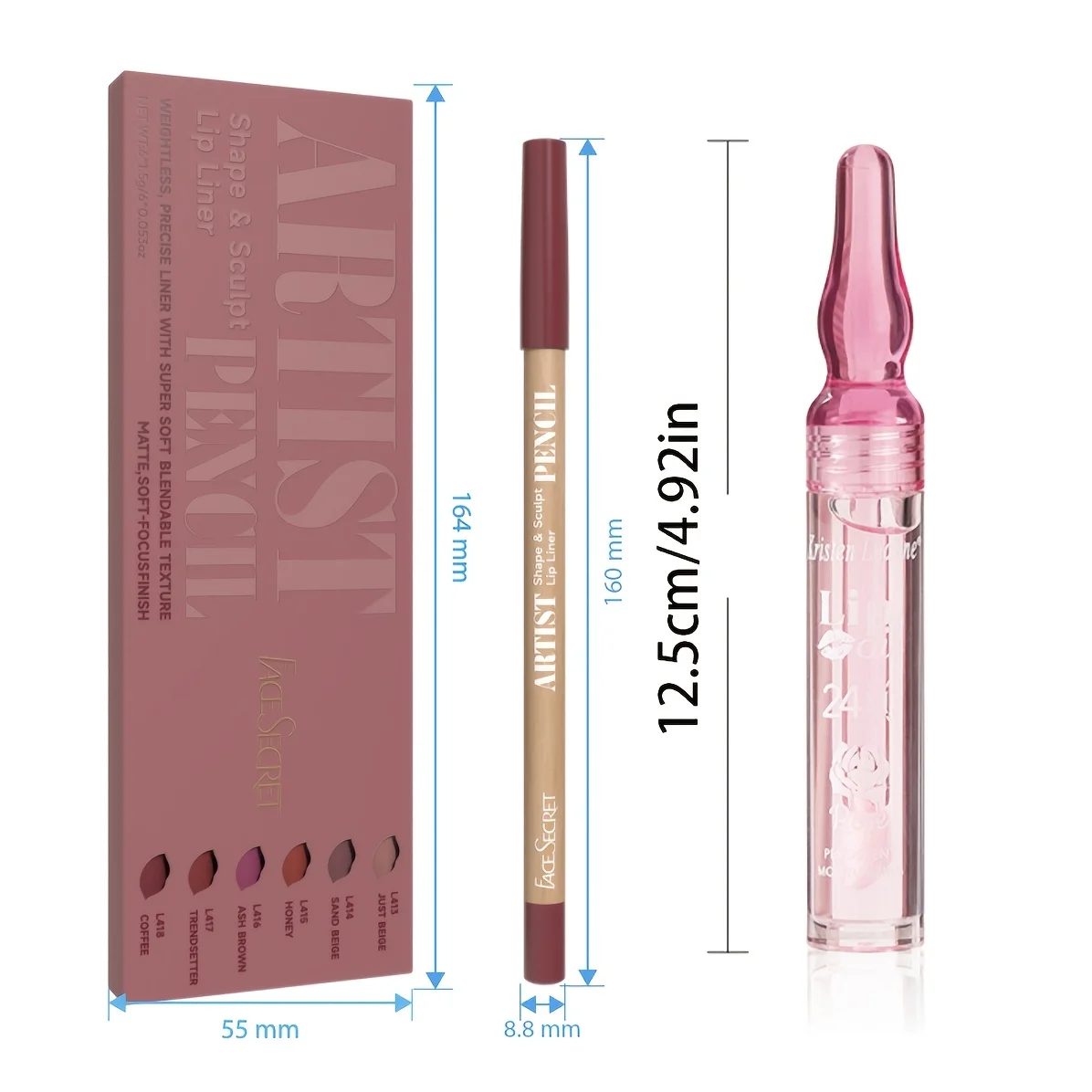 Juego de 7 Uds de delineador de labios mate de terciopelo y aceite de labios, juego de delineador de labios resistente al agua y de larga duración, cosméticos