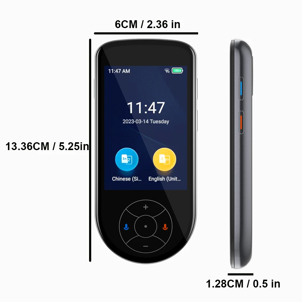 أحدث مترجم صوت فوري V600 مترجم لغة محمول في الوقت الحقيقي يدعم 16 لغة غير متصلة بالإنترنت