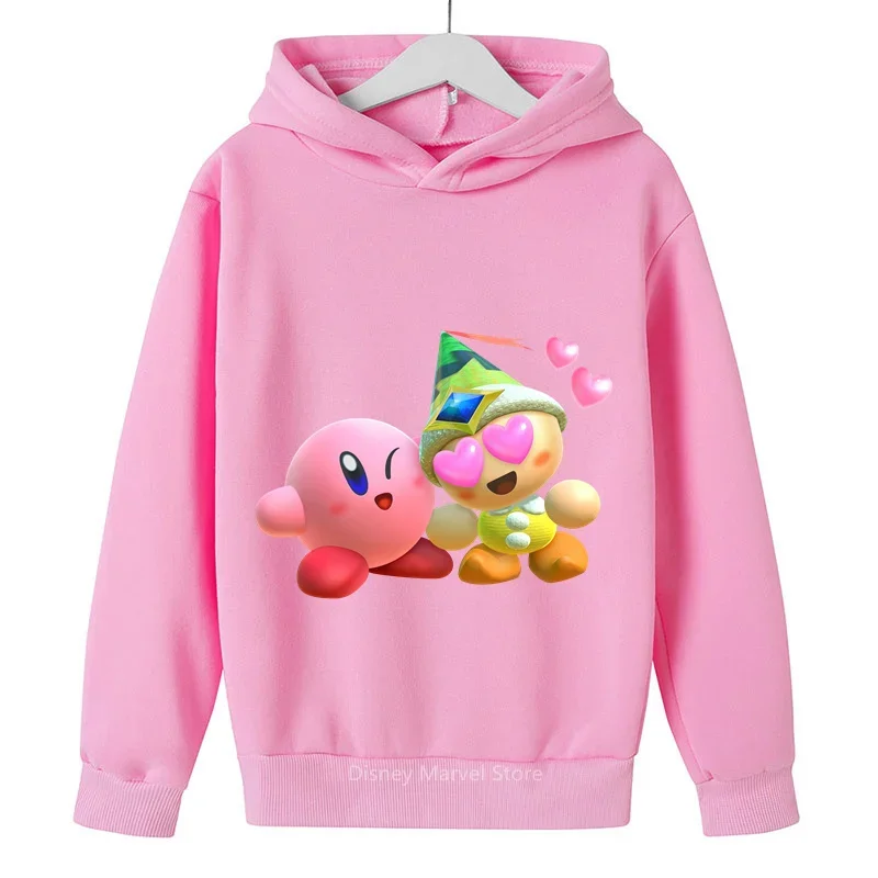 Starry Kirby Hoodie for Kids 2024 - Fun Game Print Design for Autumn - Stylish & Casual for Boys & Girls Ages 3 to 14